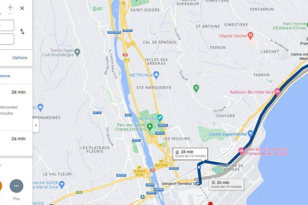Bd Grosso Apt 4 Prs, 300M Plage, Clim, Parking Nice Ngoại thất bức ảnh