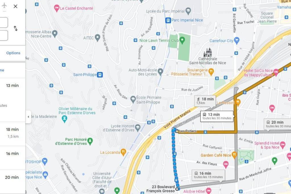 Bd Grosso Apt 4 Prs, 300M Plage, Clim, Parking Nice Ngoại thất bức ảnh